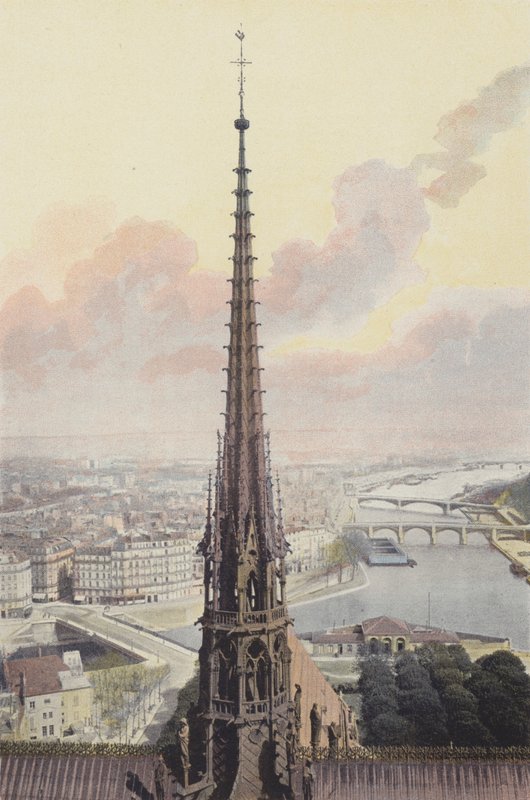 París, Flecha de Notre-Dame, Vista desde la Torre Sur de French Photographer