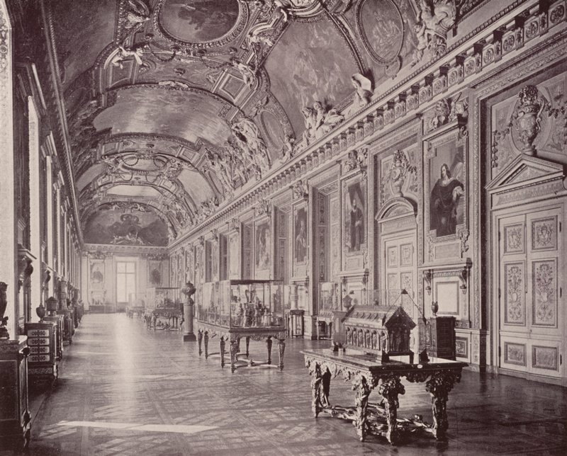 París: Galería de Apolo, Museo del Louvre, mirando al sur de French Photographer