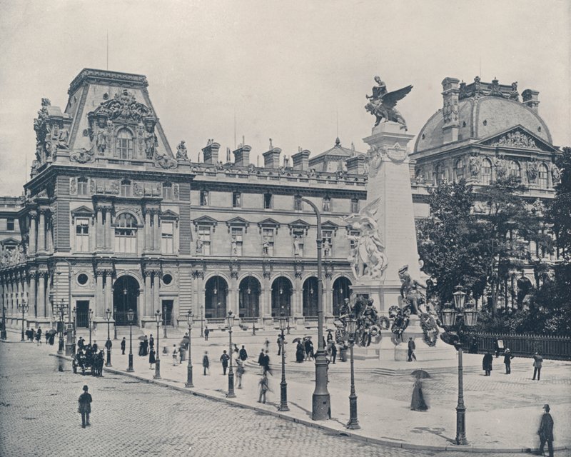 París: Monumento a Gambetta en el Patio del Louvre de French Photographer