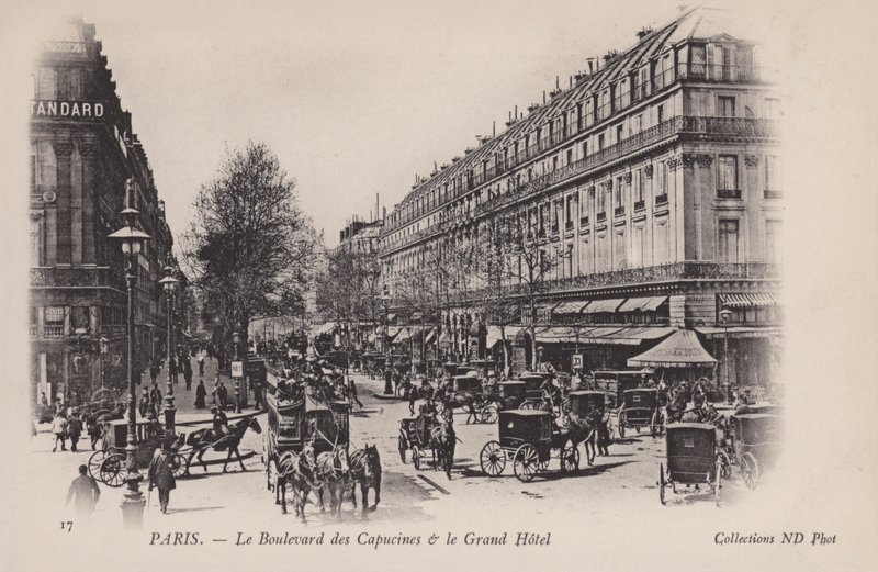 París, El Boulevard de los Capuchinos, El Gran Hotel de French Photographer