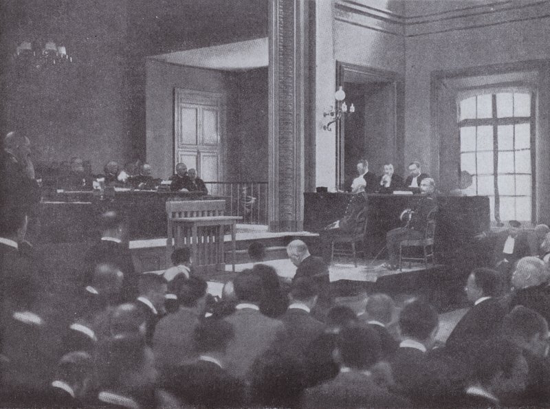 Revisión del caso de Alfred Dreyfus, oficial del ejército francés condenado erróneamente por traición, Rennes, Francia, 1899 de French Photographer