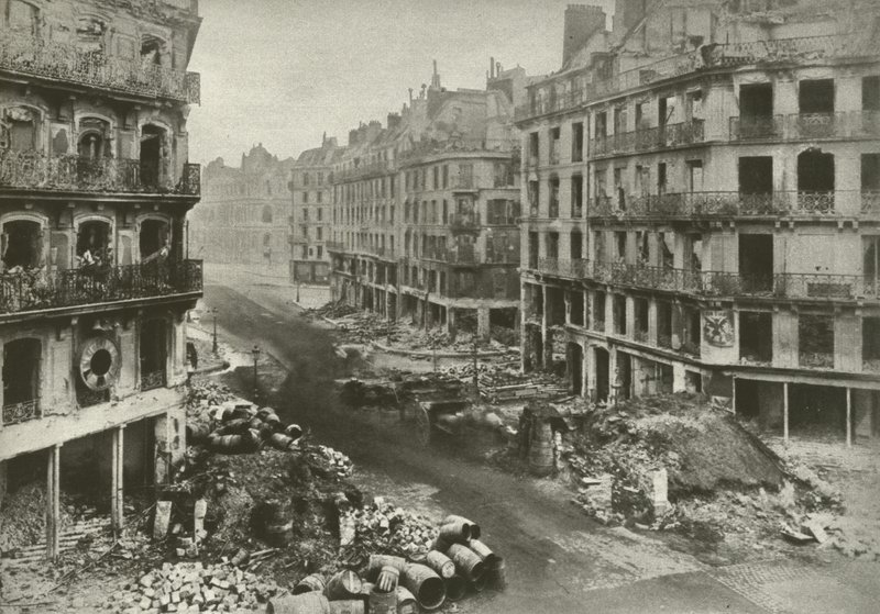 Rue De Rivoli, París, después de la semana que terminó la Comuna de French Photographer