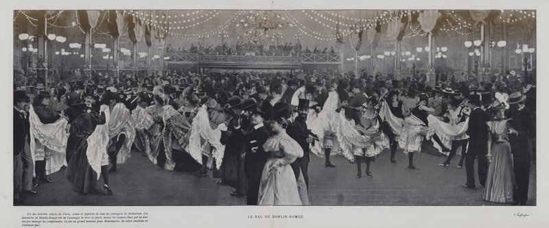 El salón de baile en el Moulin Rouge, París de French Photographer