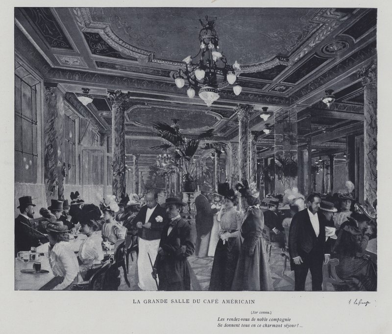 El gran salón del Café Americain, París de French Photographer