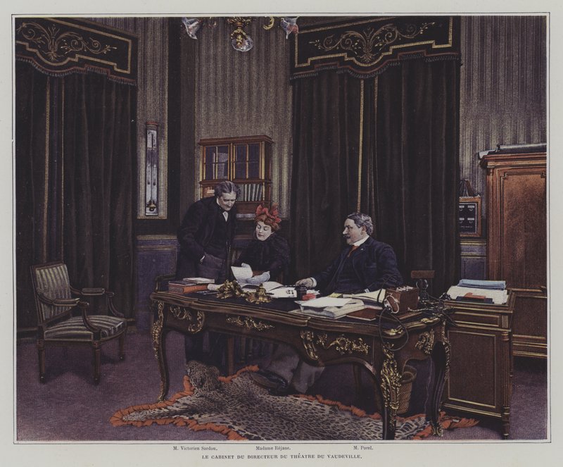 La oficina del director del Théâtre du Vaudeville, París de French Photographer