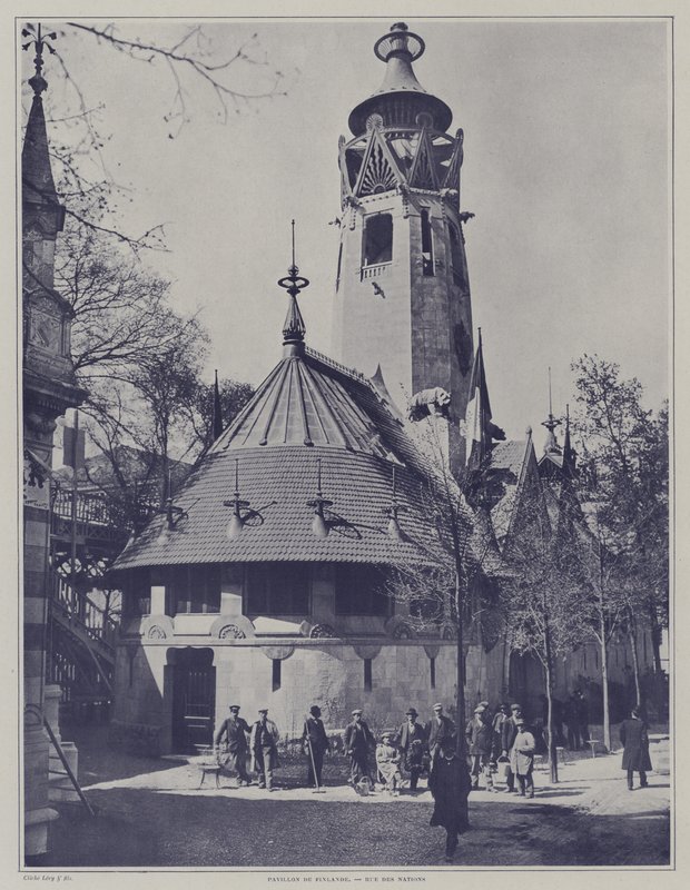 El pabellón de Finlandia en la Exposición Universal 1900, París de French Photographer