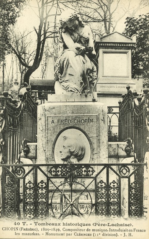 Tumba de Frédéric Chopin, Cementerio Père Lachaise, París de French Photographer