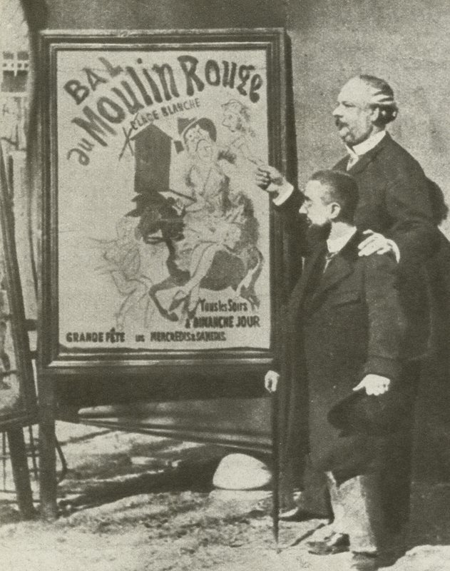 Toulouse-Lautrec con un director del Moulin Rouge, París de French Photographer
