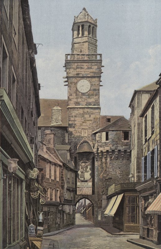 Vire, Puerta del Reloj, lado exterior a la ciudad de French Photographer