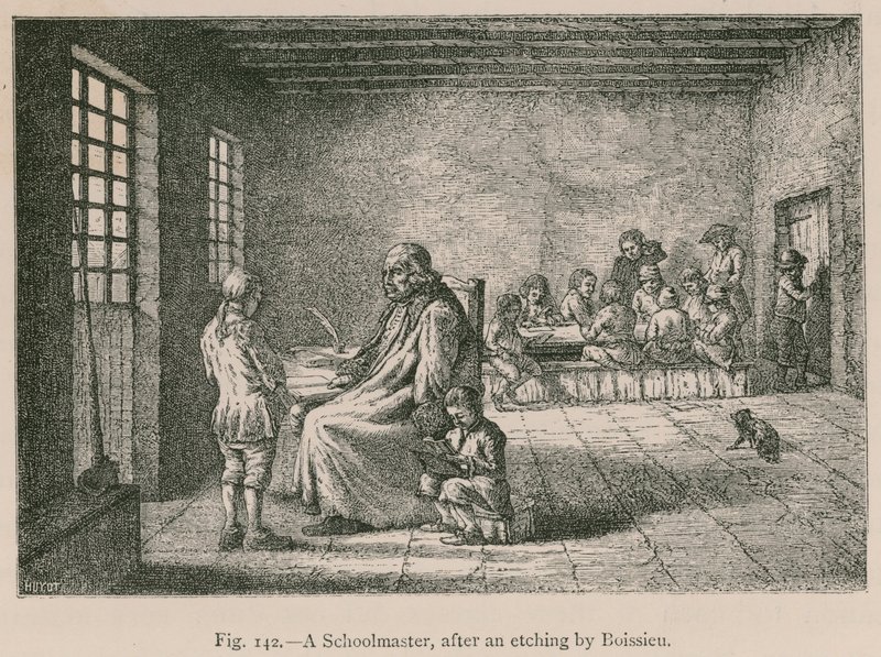 Un maestro de escuela, después de un grabado de Boissieu de French School