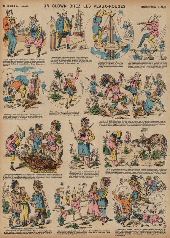Un payaso entre los nativos americanos de French School