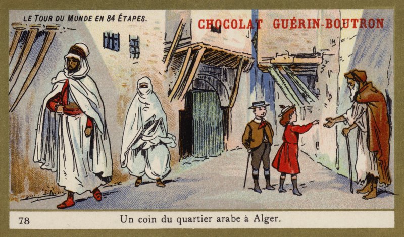 Un rincón del barrio árabe, Argel de French School