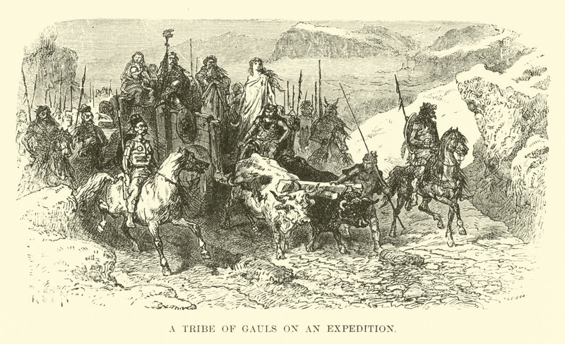 Una tribu de galos en una expedición de French School
