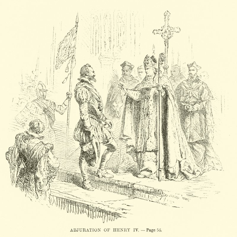 Abjuración de Enrique IV de French School