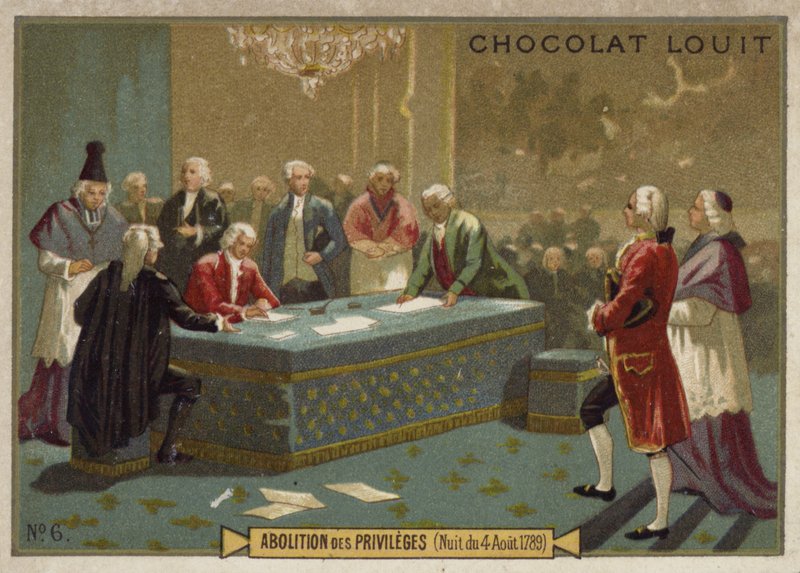 Abolición de privilegios por la Asamblea Nacional Constituyente, Revolución Francesa, 4 de agosto de 1789 de French School