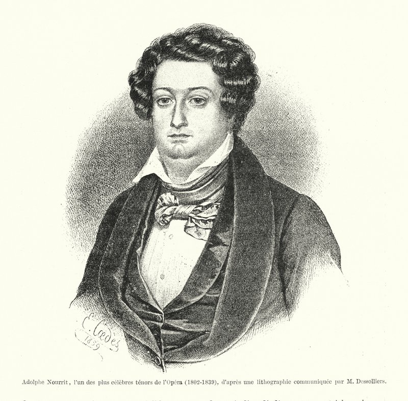 Adolphe Nourrit, uno de los tenores más célebres de la Ópera de French School