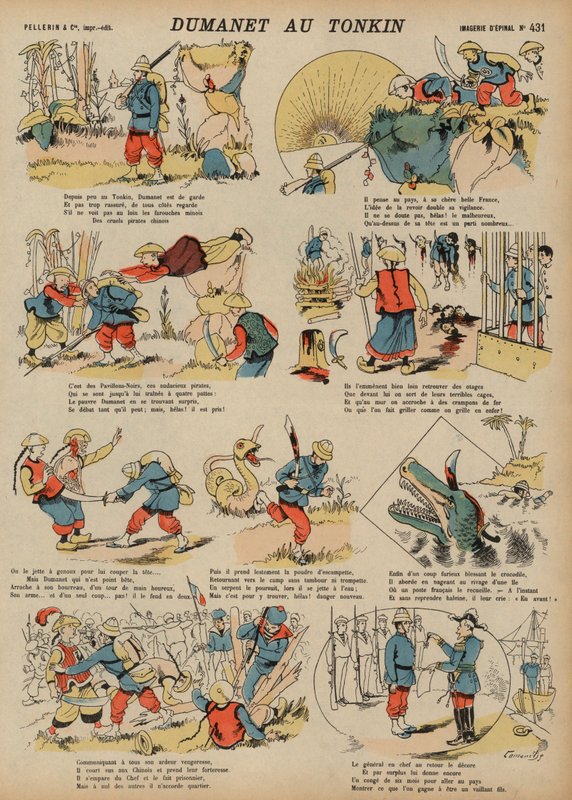 Aventuras de Dumanet, un soldado francés, en Tonkín de French School