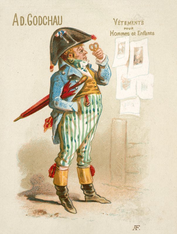 Anuncio de ropa para hombres y niños de Ad Godchau de French School