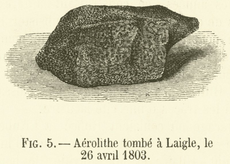 Aerolito caído en Laigle, el 26 de abril de 1803 de French School