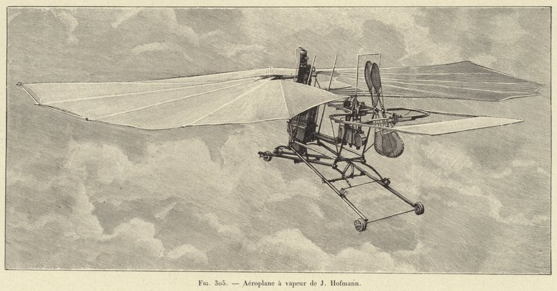 Aeroplano a vapor de J Hofmann de French School