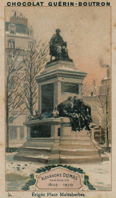 Alexandre Dumas, Novelista, 1803-1870, Erigida en Place Malesherbes de French School