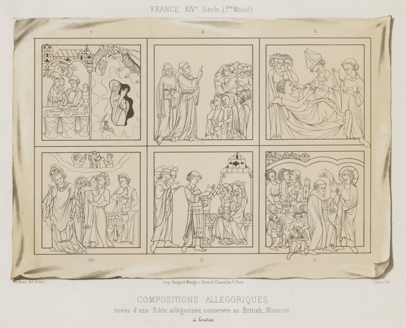 Composiciones alegóricas de French School