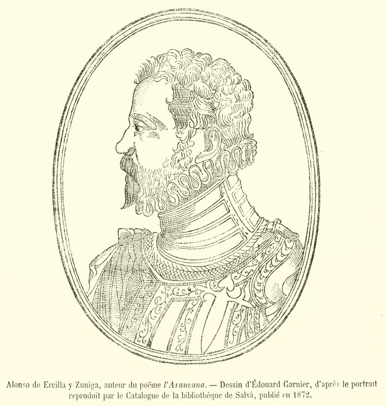 Alonso de Ercilla y Zúñiga, autor del poema La Araucana de French School