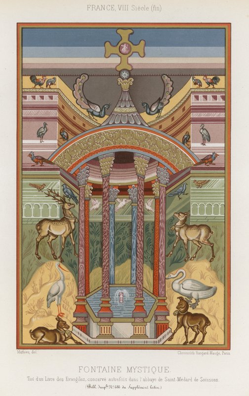Una representación de una fuente mística del siglo VIII de French School