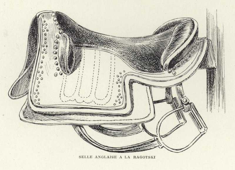 Una silla de montar inglesa por Ragotski de French School