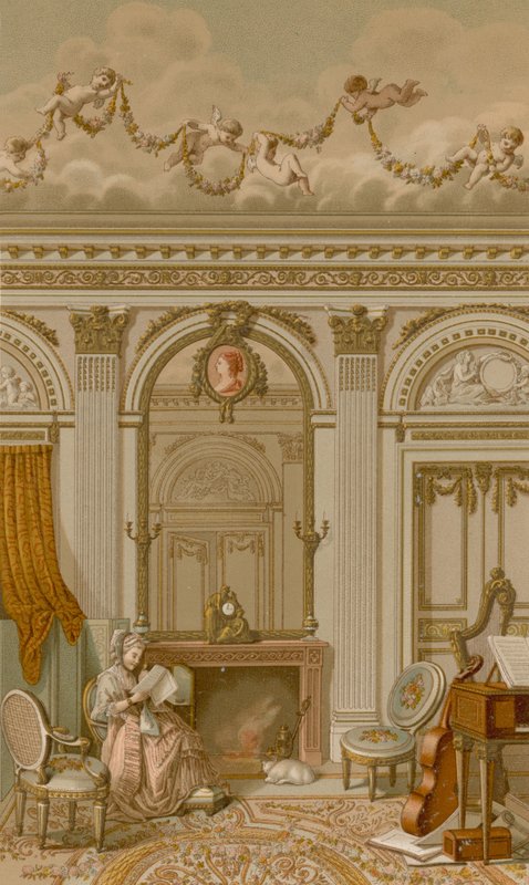 Un interior en el reinado de Luis XVI de French School