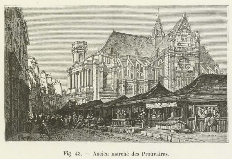 Antiguo mercado de Prouvaires de French School