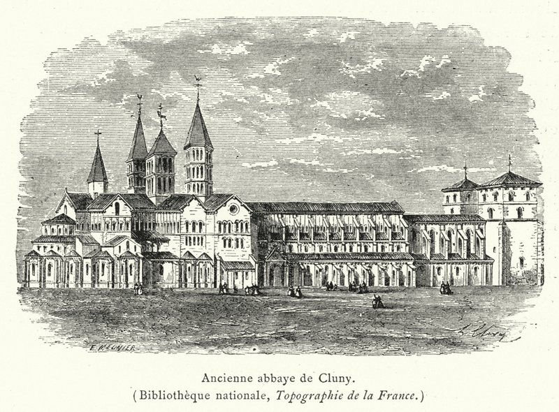 Antigua abadía de Cluny de French School
