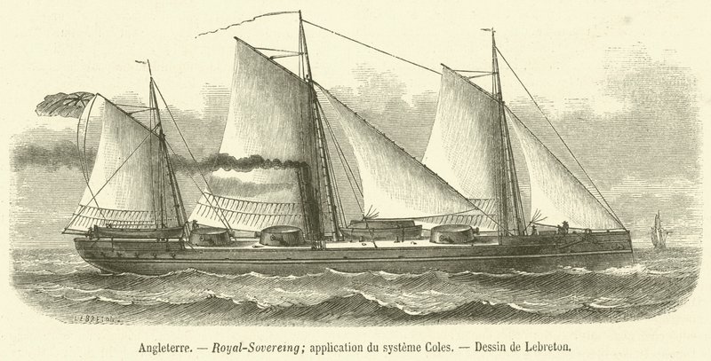 Inglaterra, Royal-Sovereign, aplicación del sistema Coles de French School