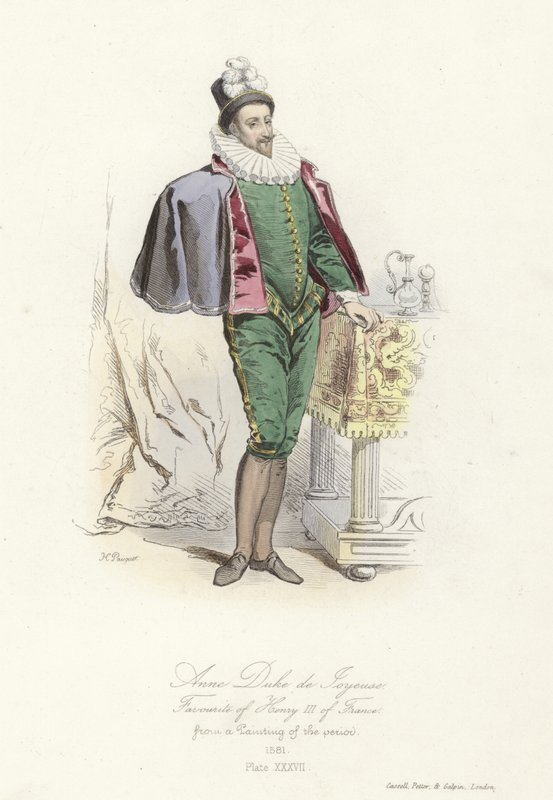 Ana, Duque de Joyeuse, favorito de Enrique III de Francia de French School