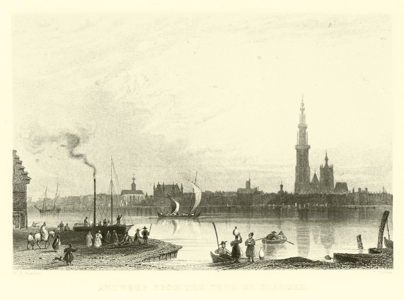 Amberes desde la Tête de Flandre de French School