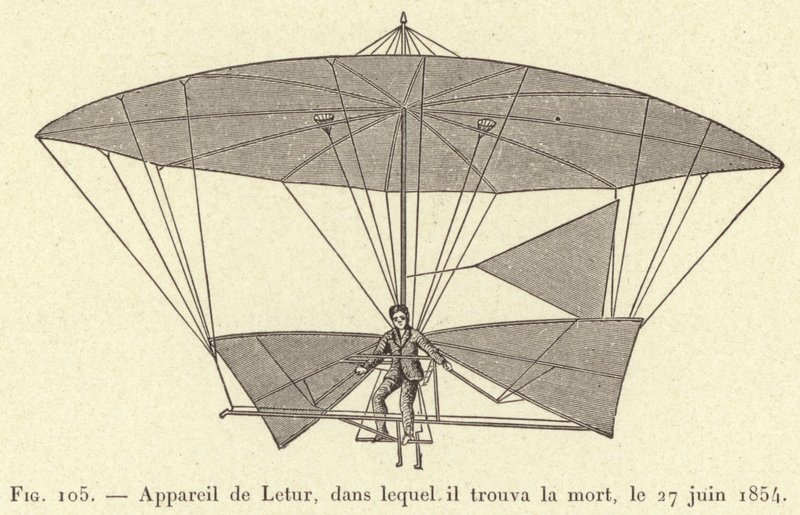 Aparato de Letur, en el cual encontró la muerte, el 27 de junio de 1854 de French School