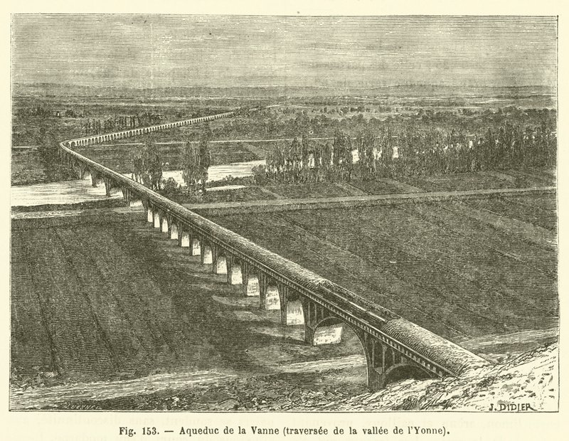 Acueducto de la Vanne, travesía del valle del Yonne de French School