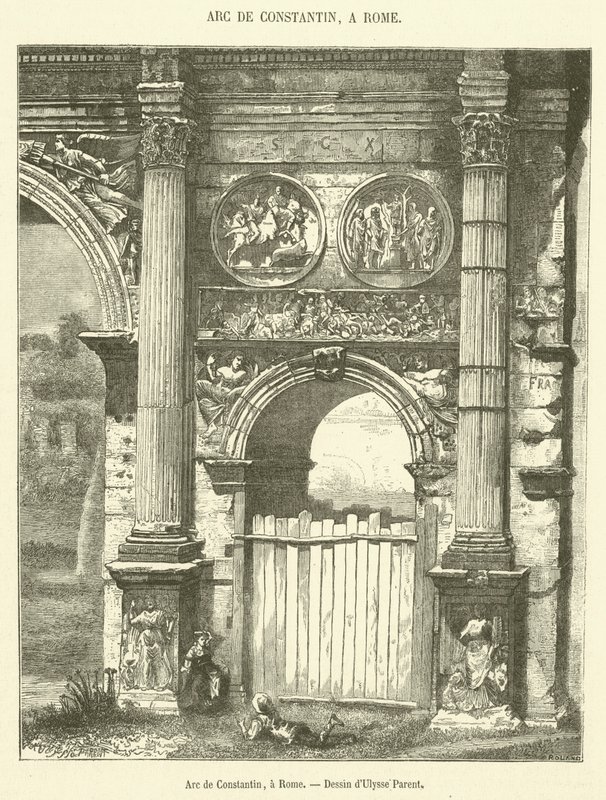 Arco de Constantino, en Roma de French School