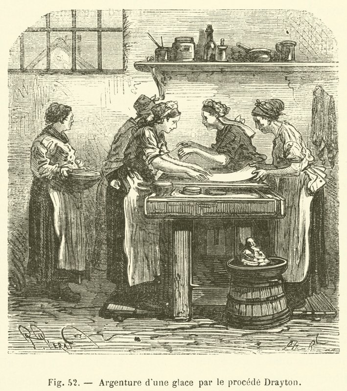 Plateado de un espejo por el método Drayton de French School