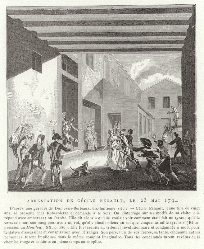 Arresto de Cécile Renault, París, 23 de mayo de 1794 de French School