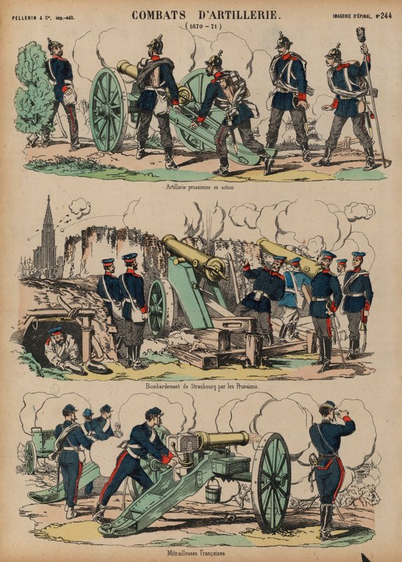 Artillería en acción, Guerra Franco-Prusiana, 1870-1871 de French School