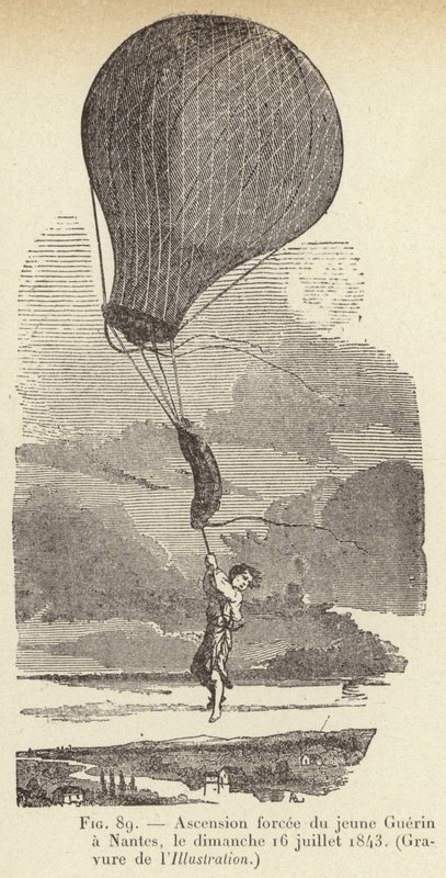 Ascensión forzada del joven Guerin en Nantes, el domingo 16 de julio de 1843 de French School