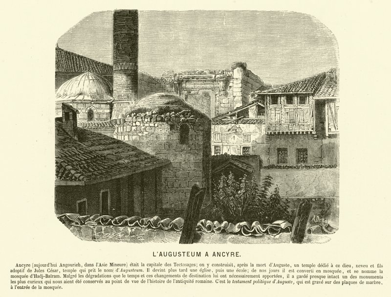 Augusteum, Templo de Augusto y Roma, Ankara, Turquía de French School