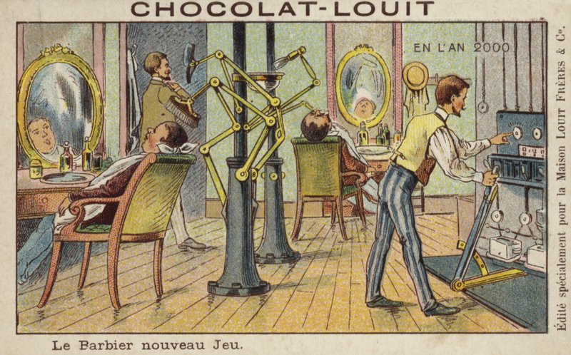 Barbería automatizada en el año 2000 de French School