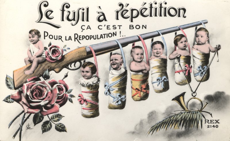 Bebés y un rifle de French School