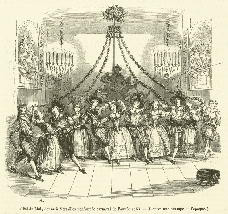 Baile de mayo, dado en Versalles durante el carnaval del año 1763 de French School