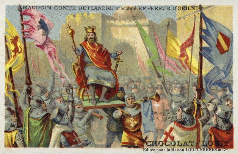 Balduino IX, Conde de Flandes, declarado Emperador de Constantinopla, 1204 de French School