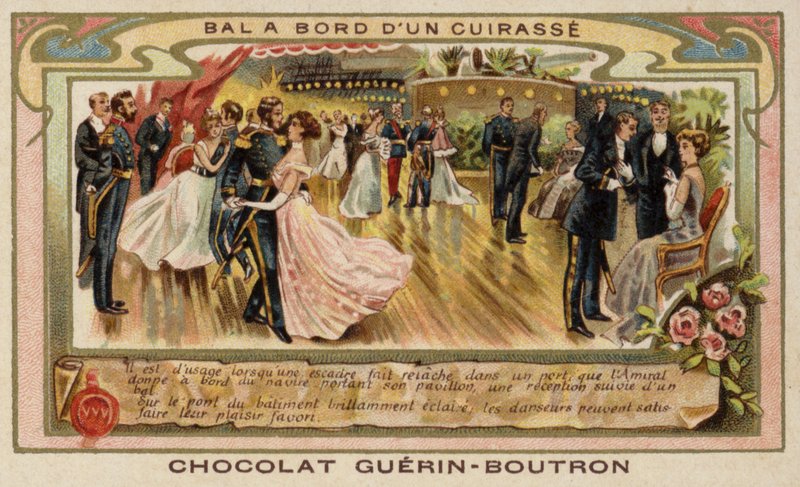 Baile a bordo de un buque de guerra de French School