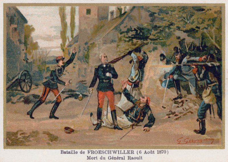 Batalla de Froeschwiller, la muerte del general Raoult de French School
