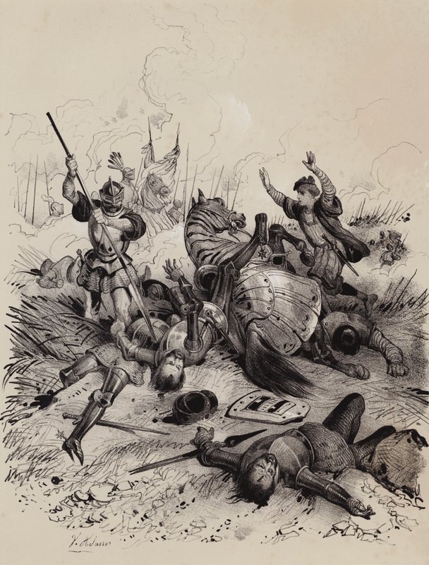 Batalla de Holme, 902, entre los daneses y el ejército de Wessex y Kent bajo Eduardo el Viejo, en la que Aethelwold aetheling, que se había aliado con los daneses, fue asesinado de French School
